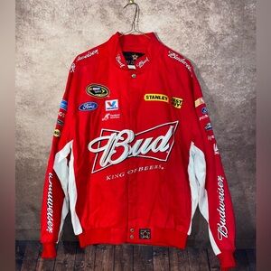 NASCAR~Budweiser Richard Petty Racing~Kasey Kahne~Ford Race Jacket~Size L~EUC